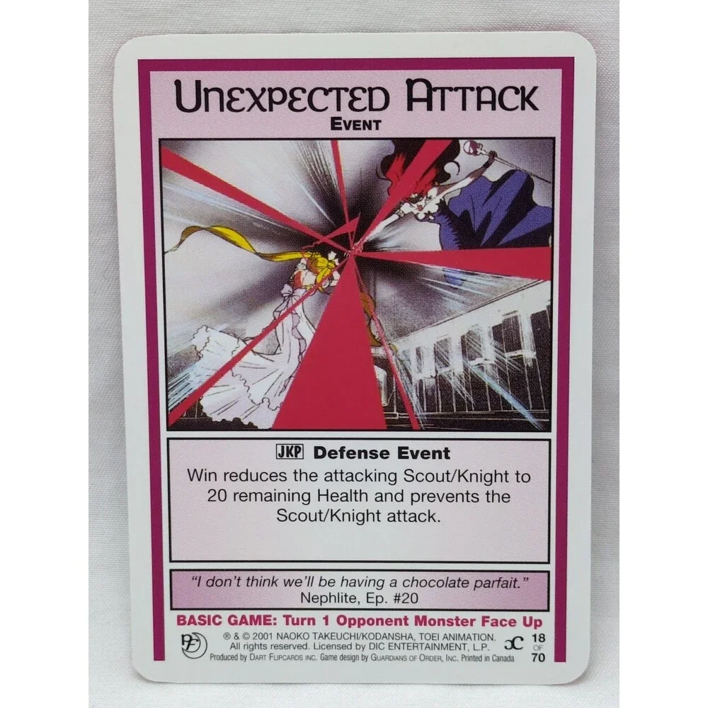 Unexpected Attack Sailor Moon CCG Past And Future Card #18